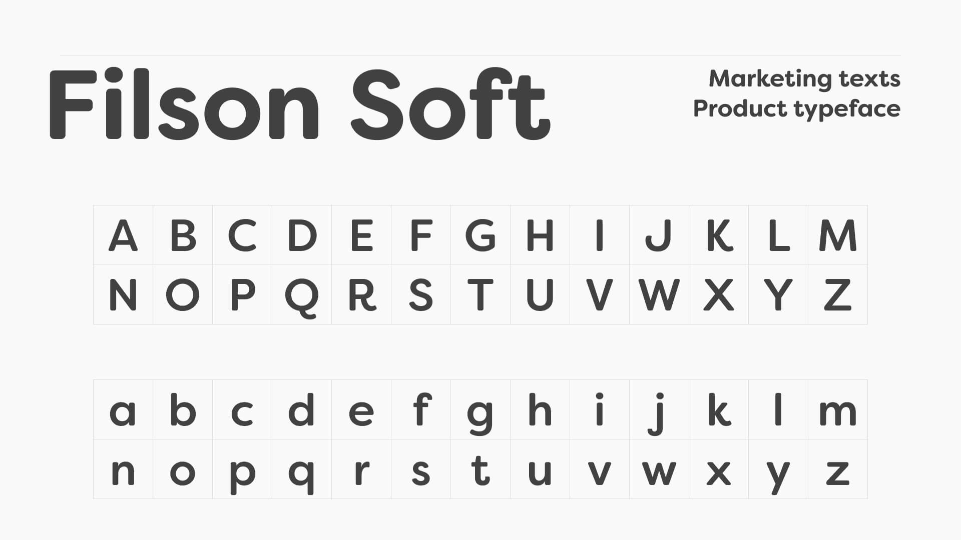 Typeface Filson Soft